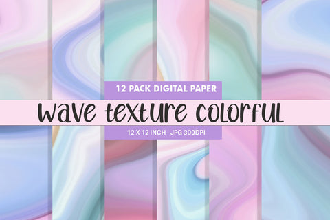 Digital paper wave texture pastel color background Digital Pattern artnoy 