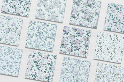 Digital Paper White azalea Seamless Pattern Digital Pattern artnoy 