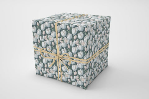 Digital Paper White tulips Flower Seamless Pattern Digital Pattern artnoy 