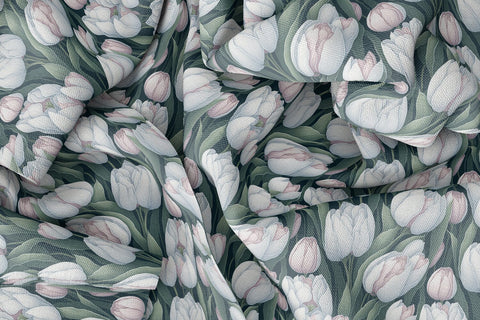 Digital Paper White tulips Flower Seamless Pattern Digital Pattern artnoy 