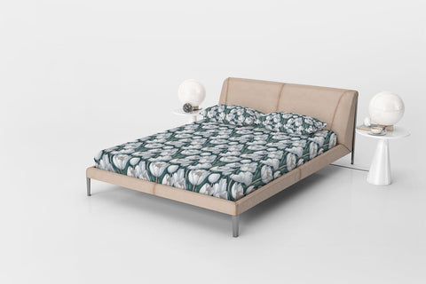 Digital Paper White tulips Flower Seamless Pattern Digital Pattern artnoy 