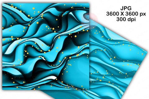 Digital Papers - Blue Ink Glitter Background Pack Digital Pattern SineDigitalDesign 