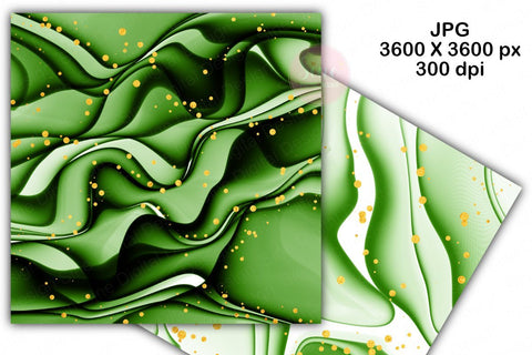 Digital Papers - Green Ink Glitter Background Pack Digital Pattern SineDigitalDesign 