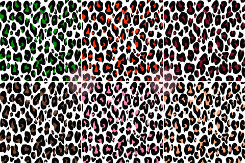Digital Papers - Leopard Cheetah Background Set Digital Pattern SineDigitalDesign 