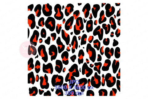 Digital Papers - Leopard Cheetah Background Set Digital Pattern SineDigitalDesign 