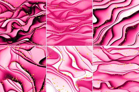 Digital Papers - Pink Ink Glitter Background Pack Digital Pattern SineDigitalDesign 