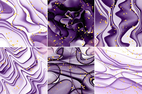 Digital Papers - Purple Ink Glitter Background Pack Digital Pattern SineDigitalDesign 