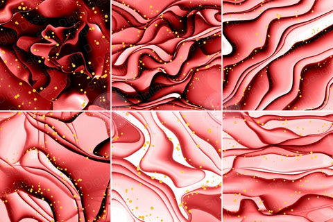 Digital Papers - Red Ink Glitter Background Pack Digital Pattern SineDigitalDesign 