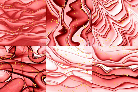 Digital Papers - Red Ink Glitter Background Pack Digital Pattern SineDigitalDesign 