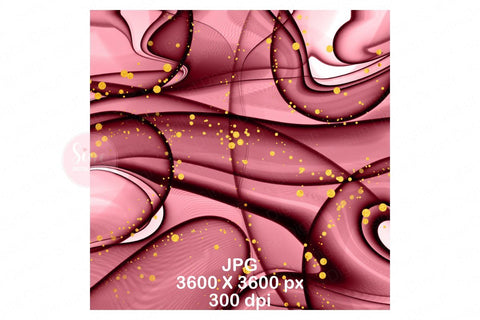 Digital Papers - Rose Gold Ink Glitter Background Pack Digital Pattern SineDigitalDesign 