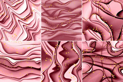 Digital Papers - Rose Gold Ink Glitter Background Pack Digital Pattern SineDigitalDesign 