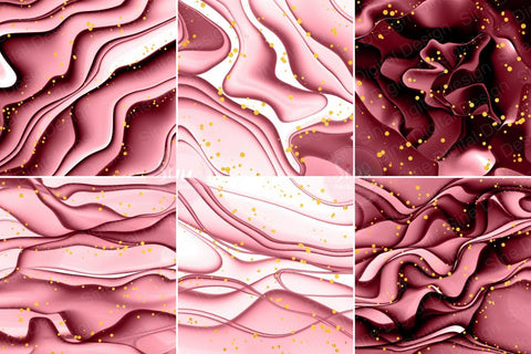 Digital Papers - Rose Gold Ink Glitter Background Pack Digital Pattern SineDigitalDesign 