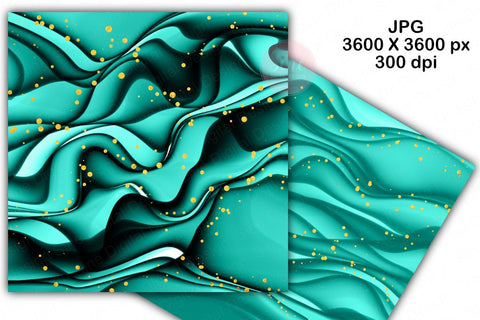 Digital Papers - Turquoise Ink Glitter Backgrounds Pack Digital Pattern SineDigitalDesign 