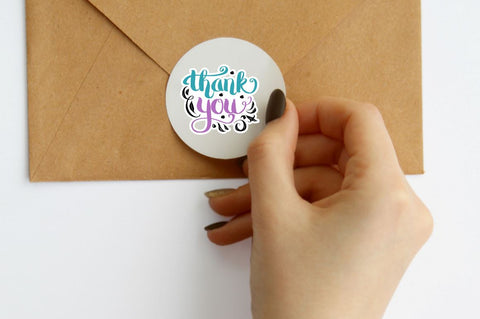 Digital Thank you Stickers SVG Designangry 
