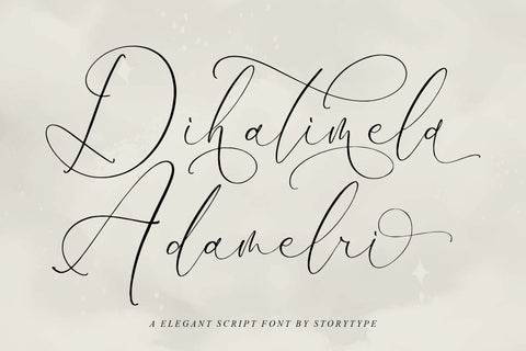 Dihatimela Adamelri - Elegant Script Font Font Storytype Studio 