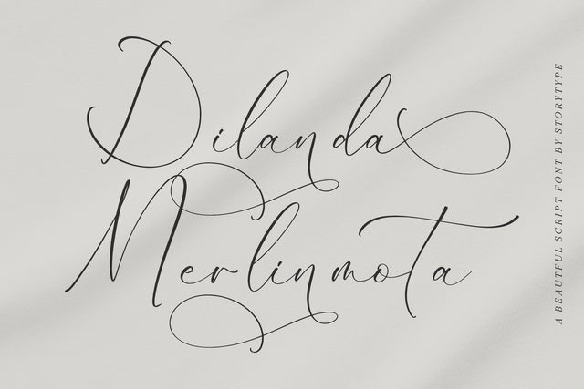 Dilanda Merlinmota - Beautiful Script Font Font Storytype Studio 