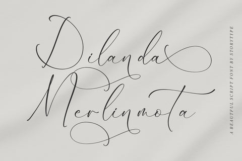 Dilanda Merlinmota - Beautiful Script Font Font Storytype Studio 
