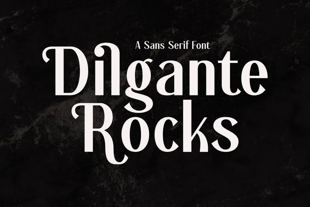 Dilgante Rocks Typeface Font Storytype Studio 