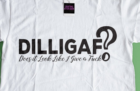 DILLIGAF Does It Look Like I Give a Fuck | Adult SVG Design | So Fontsy SVG Crafting After Dark 