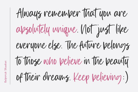 Dimelike Modern Handwritten Font Font Balpirick 