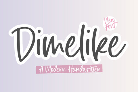 Dimelike Modern Handwritten Font Font Balpirick 