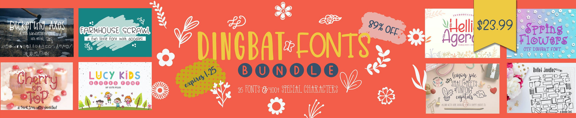 Dingbat Font Bundle - So Fontsy