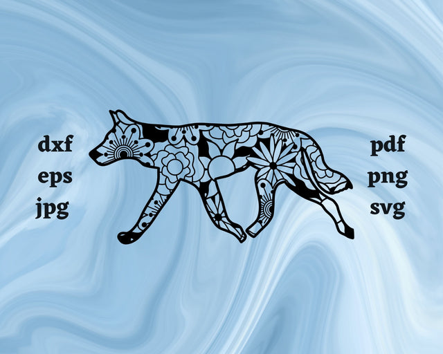 Dingo Mandala SVG Cut File SVG Northern Light SVG 
