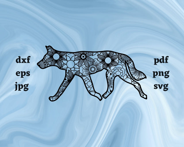 Dingo Mandala SVG Cut File SVG Northern Light SVG 