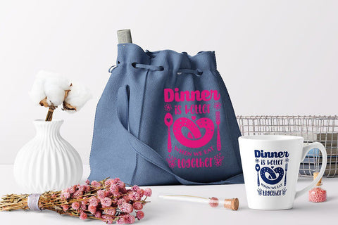 Dinner is better when we eat together Family SVG Quote cut file SVG Zoya Miller 