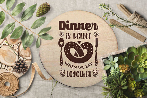 Dinner is better when we eat together Family SVG Quote cut file SVG Zoya Miller 