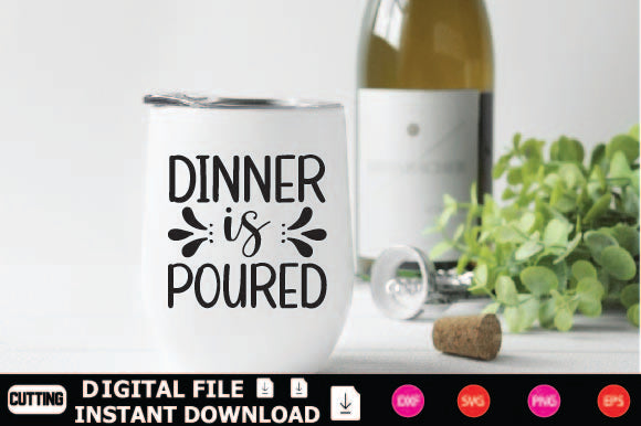 Dinner Is Poured SVG Shahin alam 
