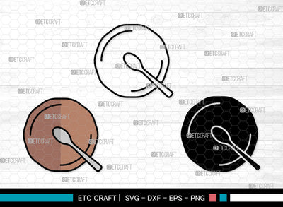 Dinner Plate Icons Color, Dinner Plate Svg, Plate Svg, Dinner Plates, Kitchen Plate, Dinner Plate Bundle, Icon Bundle, Svg Cut File, Dxf, Eps, Png, SVG ETC Craft 
