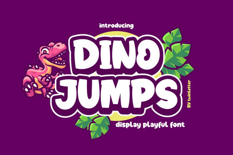 Dino Jumps Display Playful Font Font twinletter 