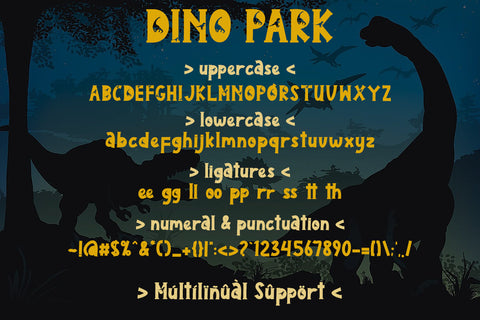 Dino Park Font Prasetya Letter 