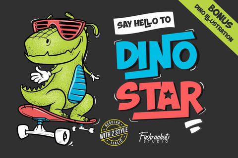 DINO STAR Font Fachranheit Studio 