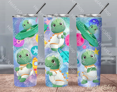 Dino Tumbler PNG, Kids SKINNY TUMBLER Png Sublimation _HelArtShop_ 