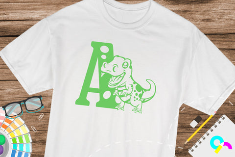 Dinosaur Alphabet letter A svg SVG Artinrhythm shop 