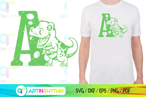 Dinosaur Alphabet letter A svg SVG Artinrhythm shop 