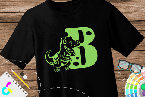 Dinosaur Alphabet letter B svg SVG Artinrhythm shop 