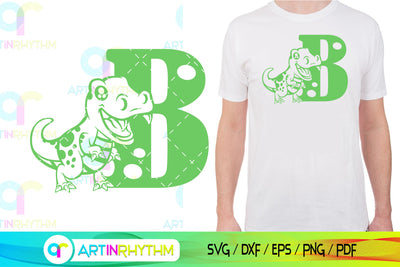 Dinosaur Alphabet letter B svg SVG Artinrhythm shop 