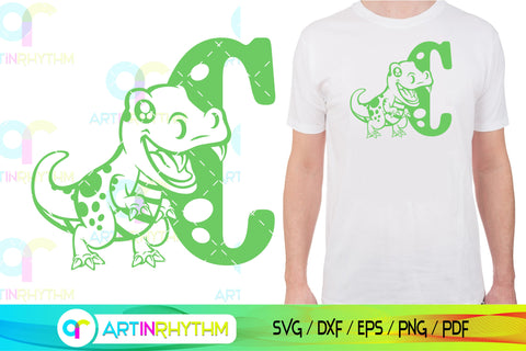 Dinosaur Alphabet letter C svg SVG Artinrhythm shop 