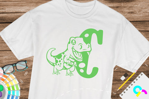 Dinosaur Alphabet letter C svg SVG Artinrhythm shop 