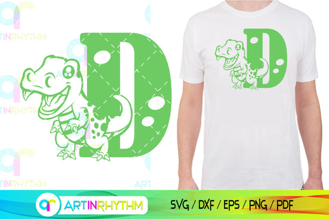 Dinosaur Alphabet letter D svg SVG Artinrhythm shop 