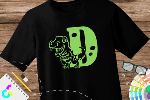 Dinosaur Alphabet letter D svg SVG Artinrhythm shop 