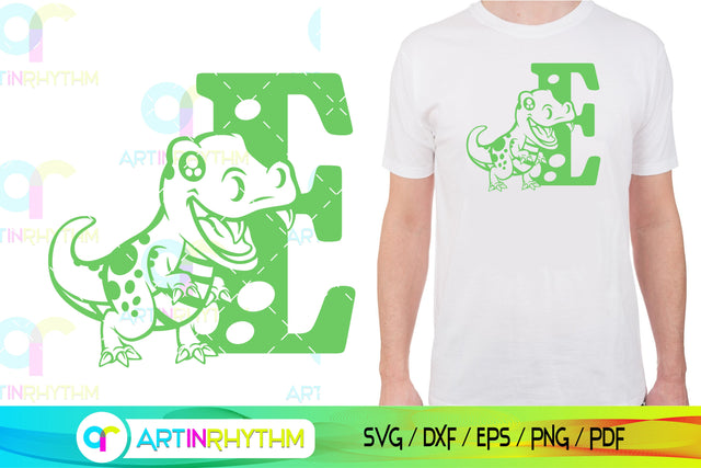Dinosaur Alphabet letter E svg SVG Artinrhythm shop 