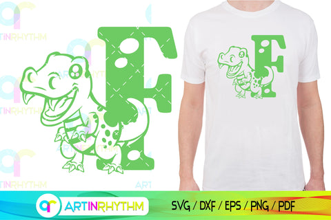 Dinosaur Alphabet letter F svg SVG Artinrhythm shop 