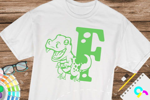 Dinosaur Alphabet letter F svg SVG Artinrhythm shop 