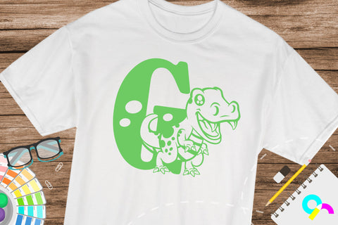 Dinosaur Alphabet letter G svg SVG Artinrhythm shop 