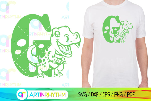 Dinosaur Alphabet letter G svg SVG Artinrhythm shop 
