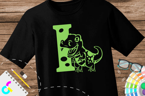 Dinosaur Alphabet letter I svg SVG Artinrhythm shop 